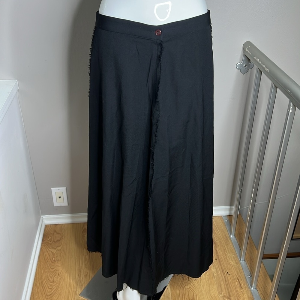 COMME DES GARCONS Sz L Summer Wool Mid-length Skirt